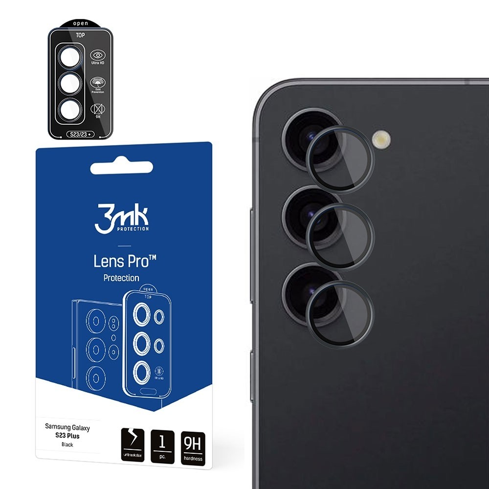 Apsauginis stikliukas kamerai "3MK Lens Pro" telefonui Samsung Galaxy S23 Plus 5G