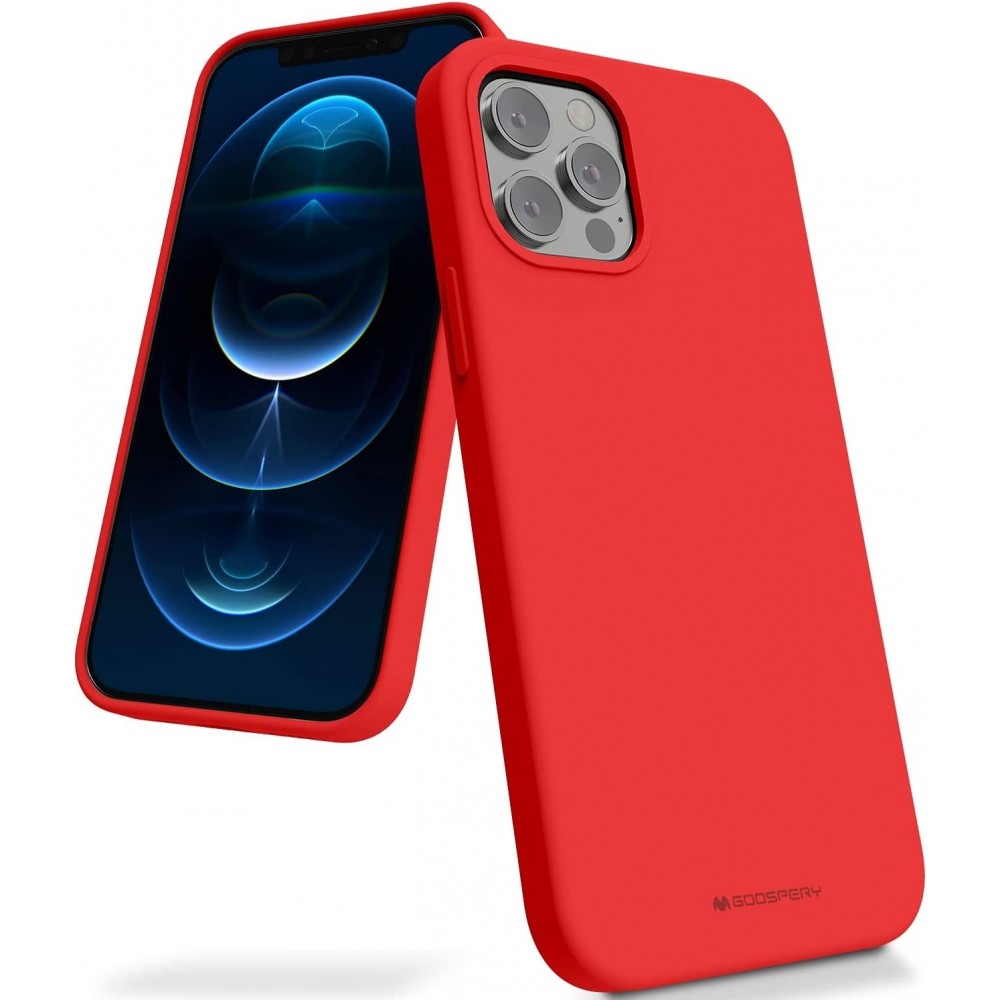 Raudonos spalvos dėklas "Mercury Silicone Case" telefonui Samsung Galaxy A175 A17 4G / A176 A17 5G / A185 A18 4G / A186 A18 5G