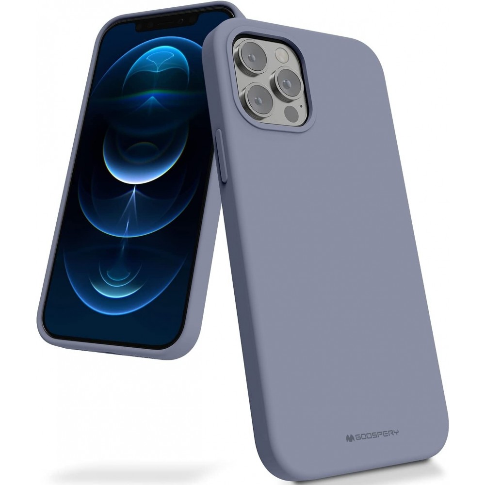 Levandų pilkos spalvos dėklas "Mercury Silicone Case" telefonui iPhone 15 