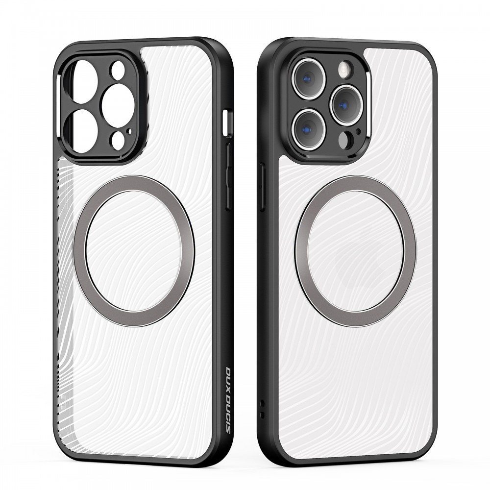 Pusiau skaidrus dėklas juodais kraštais "Dux Ducis Aimo Mag" telefonui iPhone 12 Pro Max