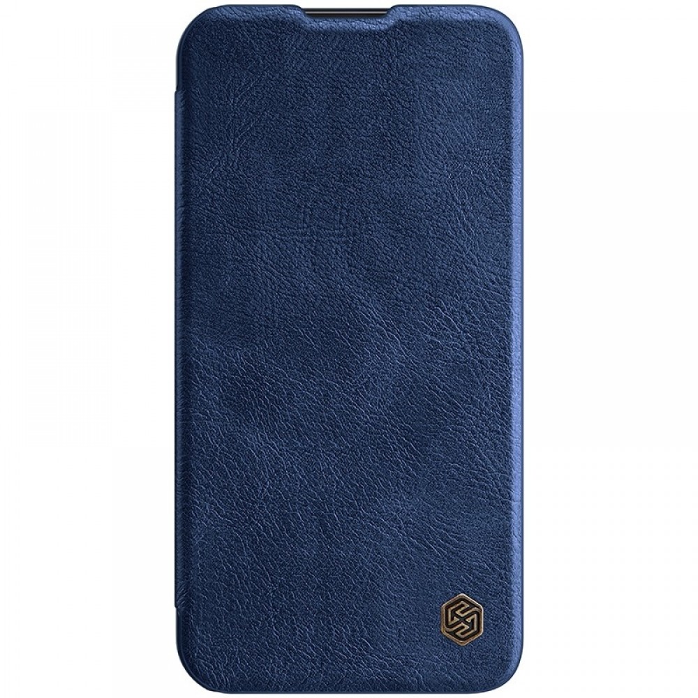 Mėlynas atverčiamas dėklas "Nillkin Qin Pro Leather" telefonui iPhone 14 Plus