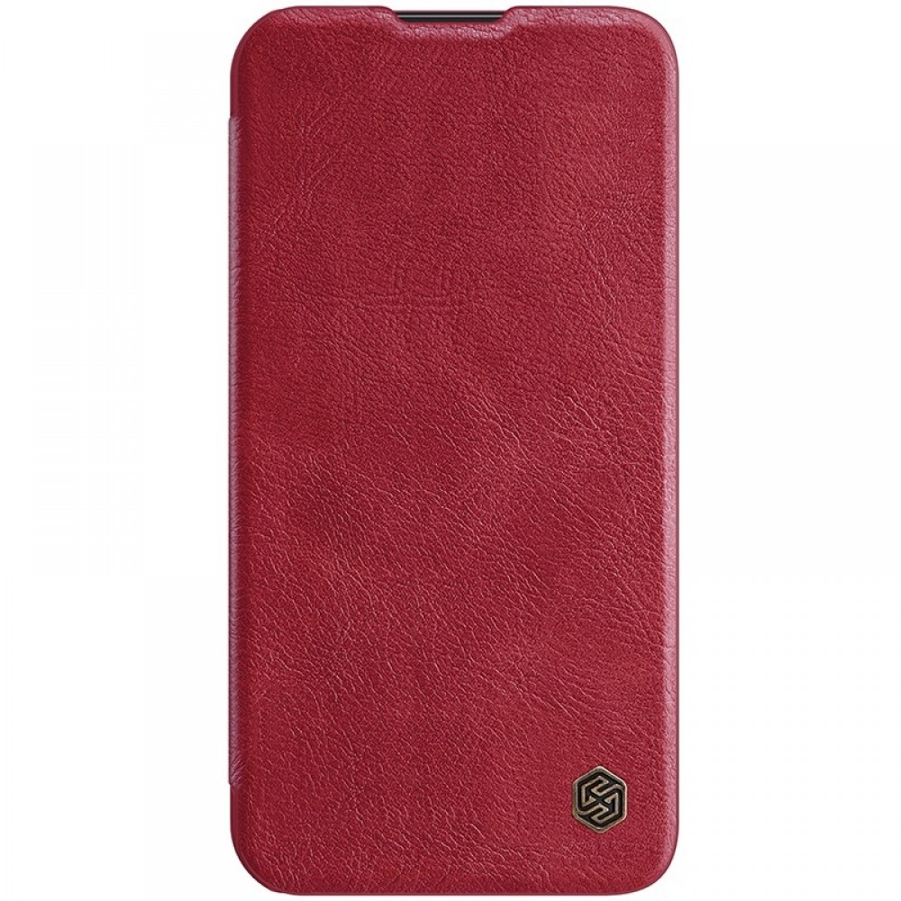 Raudonas atverčiamas dėklas "Nillkin Qin Pro Leather" telefonui Samsung Galaxy S23 5G