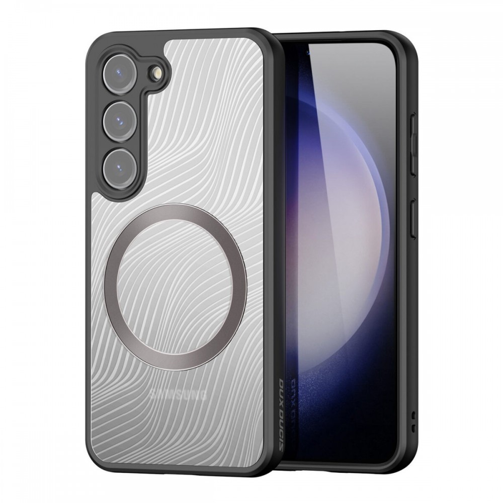 Pusiau skaidrus dėklas juodais kraštais "Dux Ducis Aimo Mag" telefonui Apple iPhone 16 Pro Max