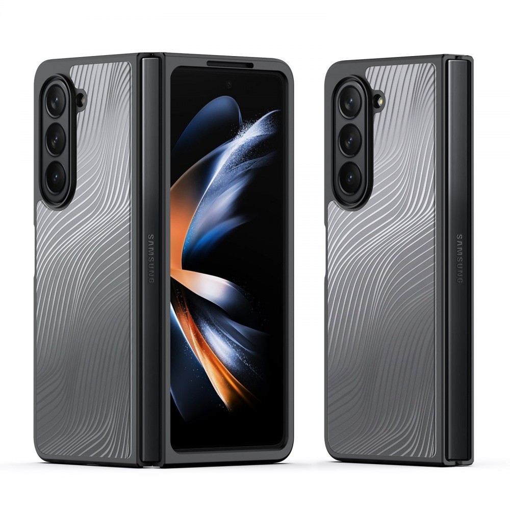 Pusiau skaidrus dėklas juodais kraštais "Dux Ducis Aimo" telefonui Samsung Galaxy Z Fold 5 5G