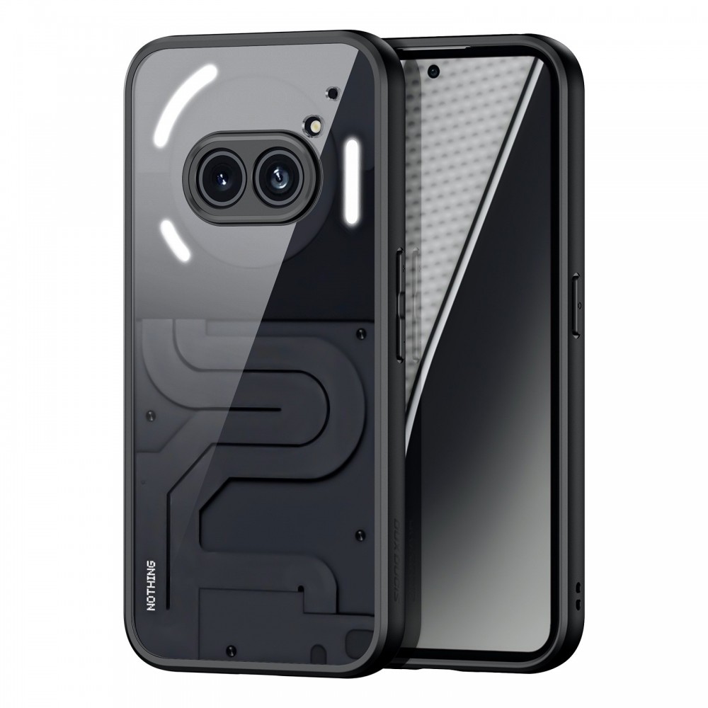 Pusiau skaidrus dėklas juodais kraštais "Dux Ducis Aimo" telefonui Nothing Phone 2a