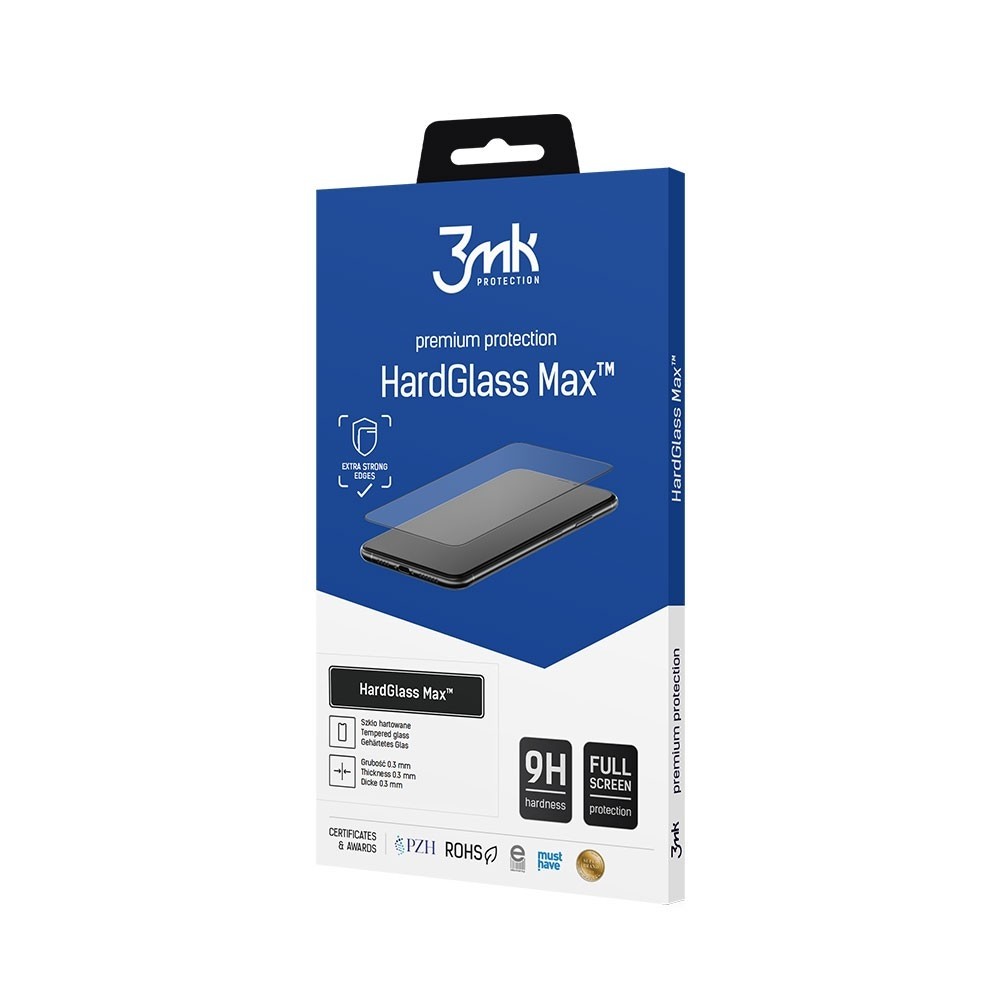 LCD apsauginis stikliukas juodais krašteliais "3mk Hard Glass Max" telefonui Apple iPhone 16 