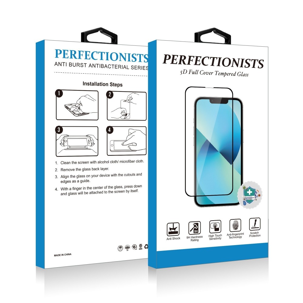 LCD apsauginis stikliukas juodais krašteliais "3D Perfectionists" telefonui Apple iPhone 16 
