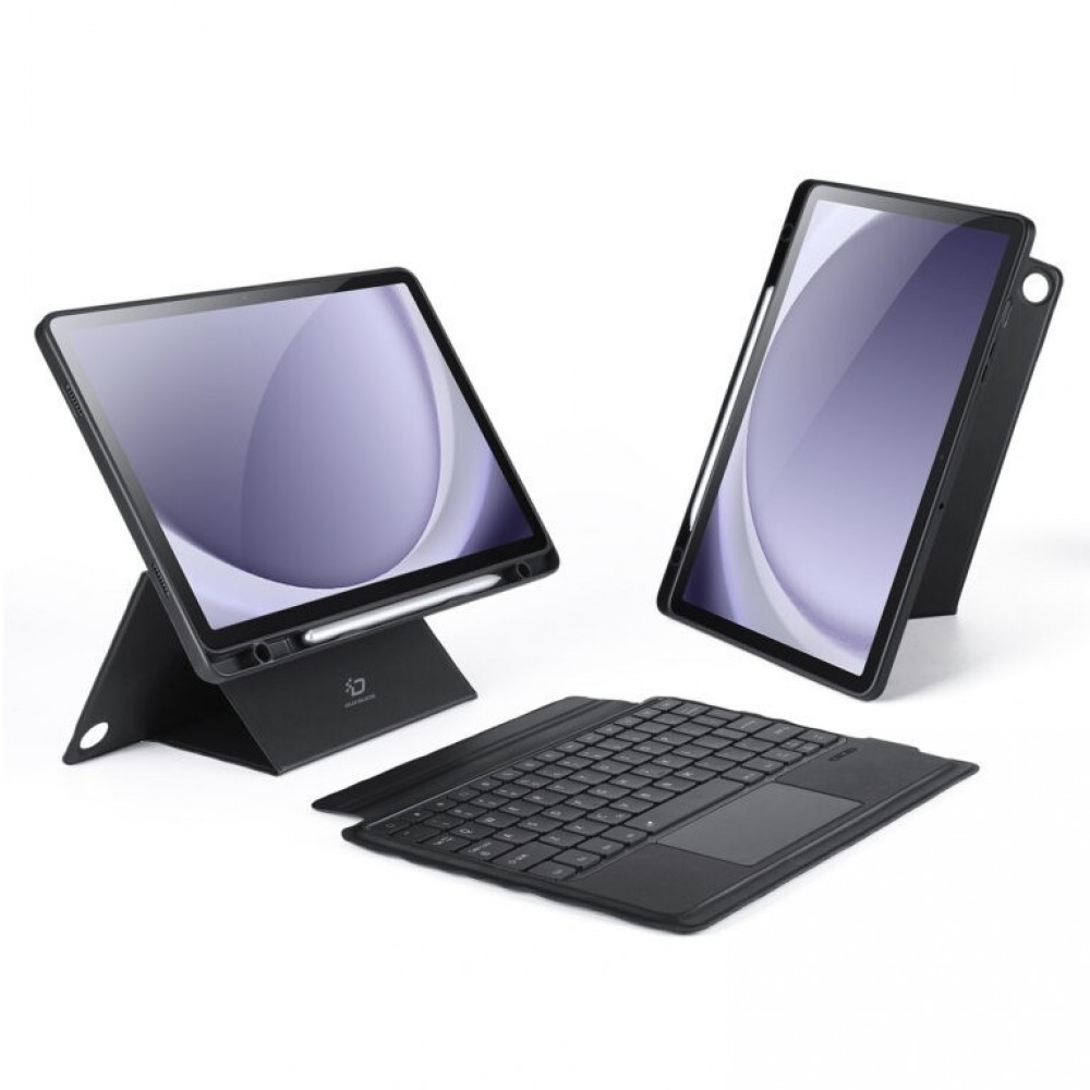 Juodas dėklas su klaviatūra "Dux Ducis DK" planšetei Apple iPad Air 13 2024 / iPad Pro 12.9 2018 / 2020 / 2021 / 2022 