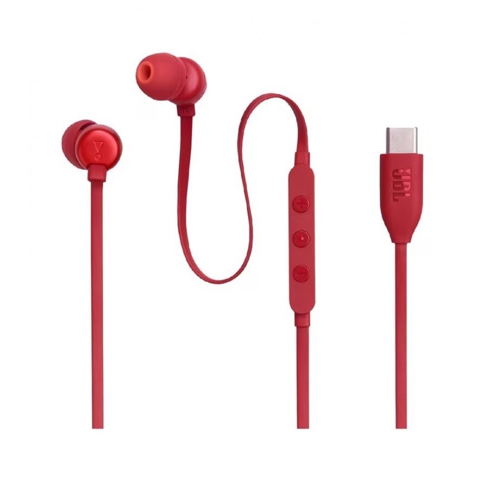 Raudonos ausinės "JBL Tune 310C USB-C"