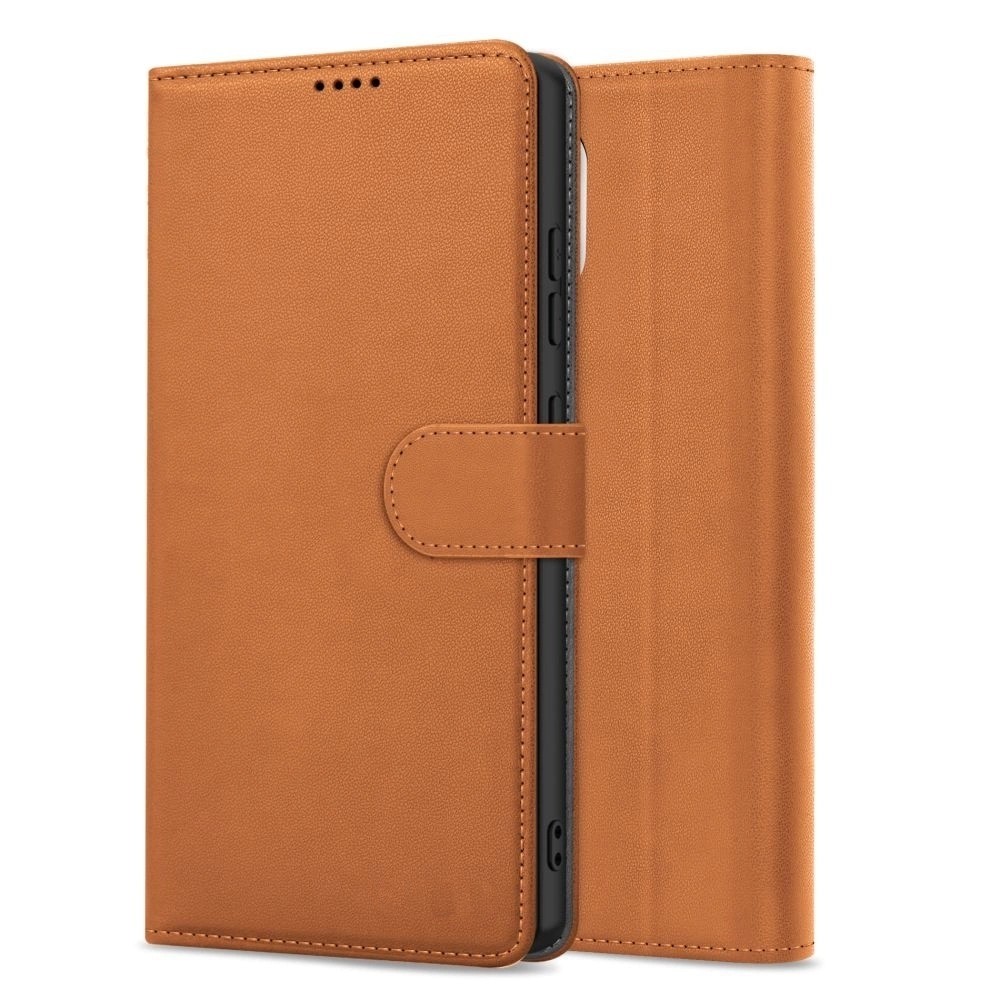 Rudas dėklas "Fancy Wallet" telefonui Xiaomi Redmi 14C / Redmi A4 / Poco C75 