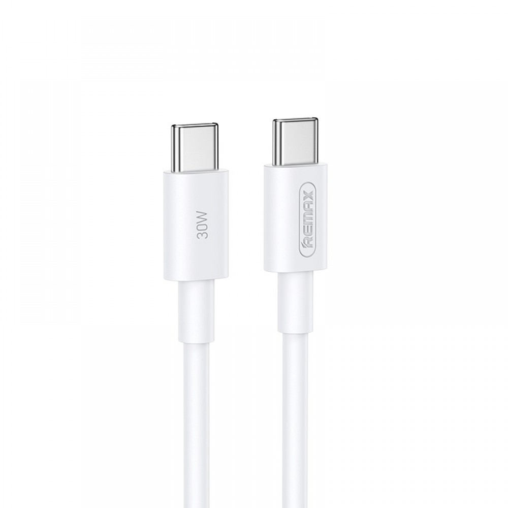 USB kabelis Remax RC-C021 USB-C to USB-C 30W 2.0m baltas