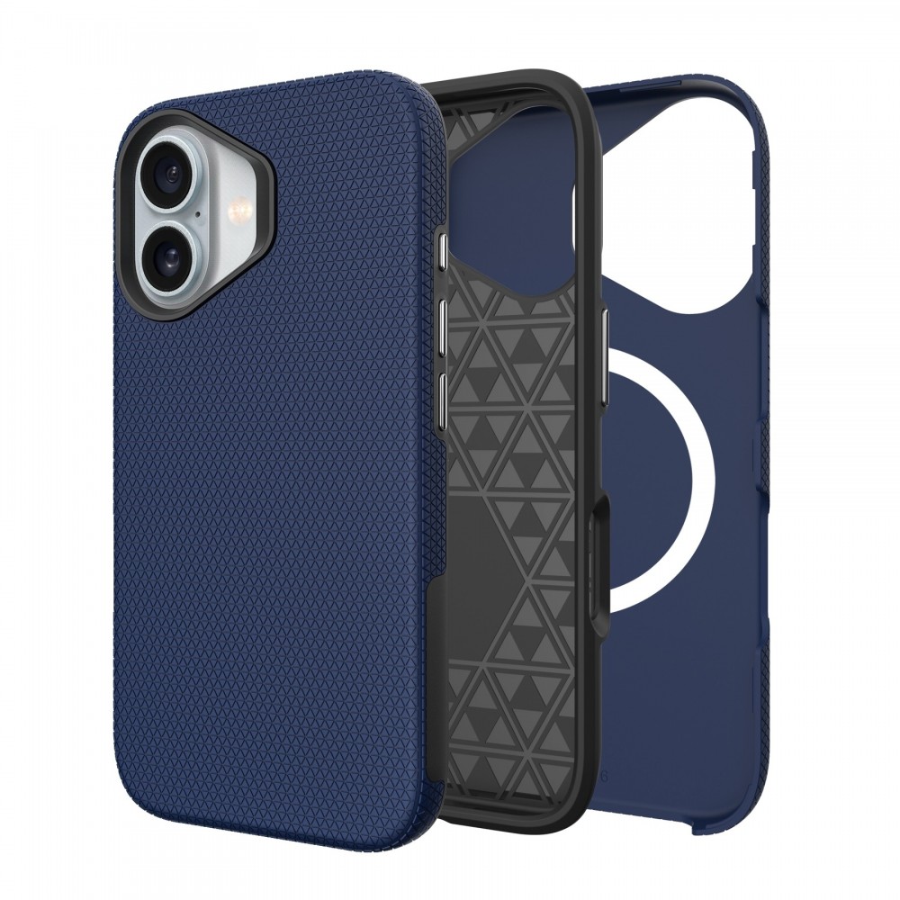 Mėlynas dėklas "Perfectionists Triangle Mag Case" telefonui Apple iPhone 16 