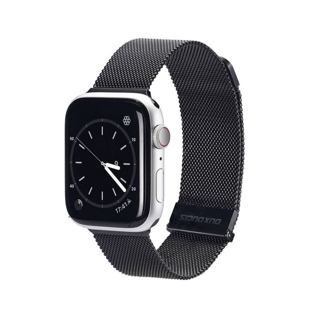 Juoda apyrankė "Dux Ducis Milanese" laikrodžiui Apple Watch 38 / 40 / 41mm 