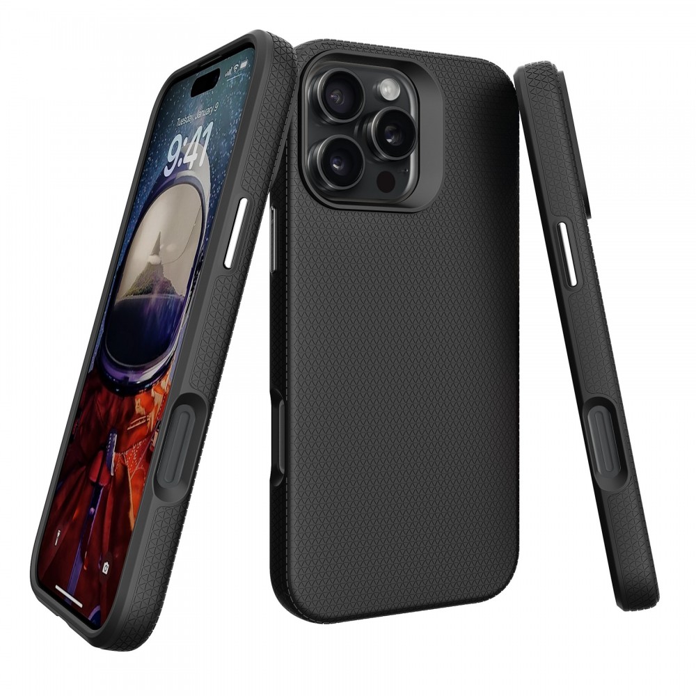 Juodas dėklas "Perfectionists Triangle Mag Case" telefonui Apple iPhone 17 Pro