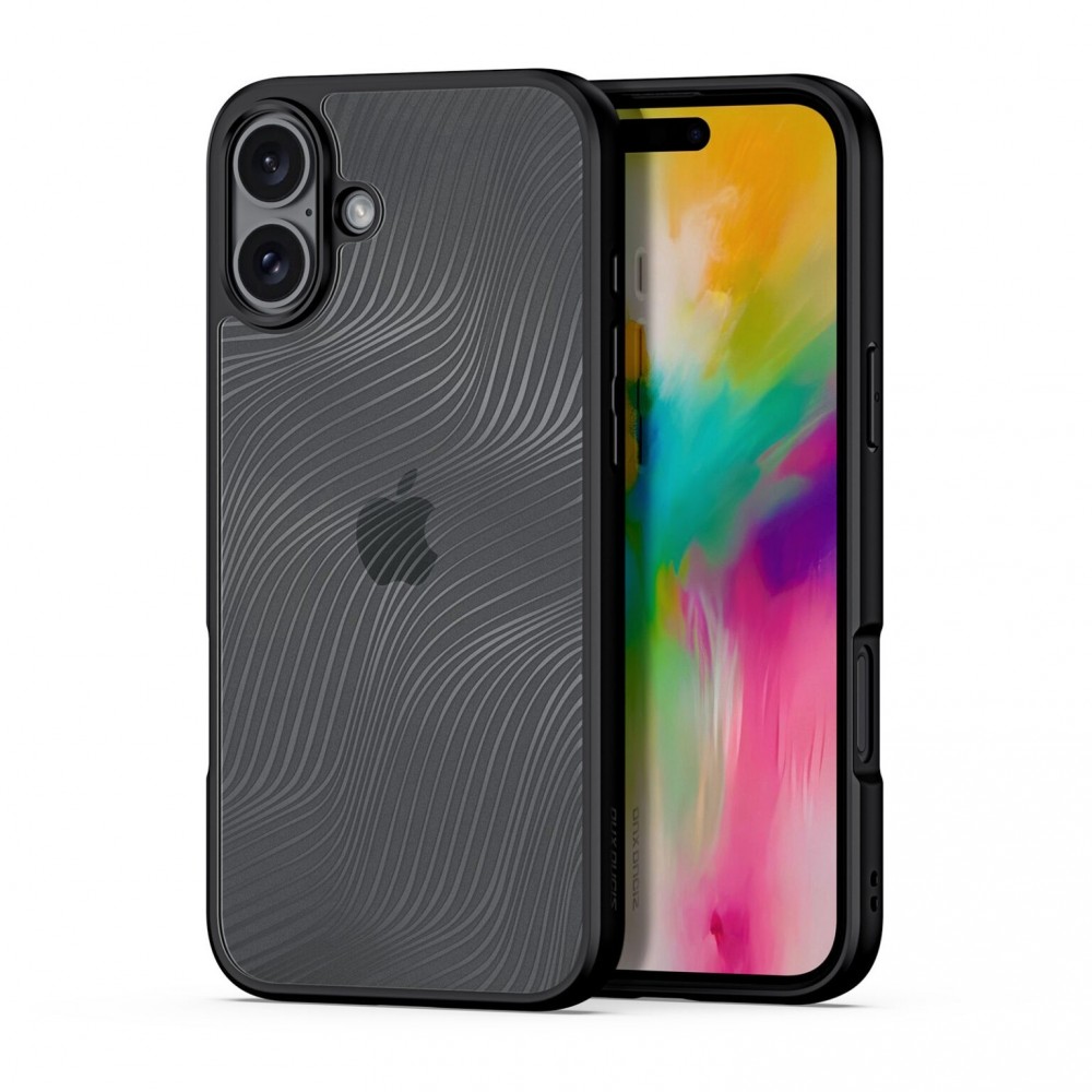 Pusiau skaidrus dėklas juodais kraštais "Dux Ducis Aimo" telefonui Apple iPhone 16 Plus