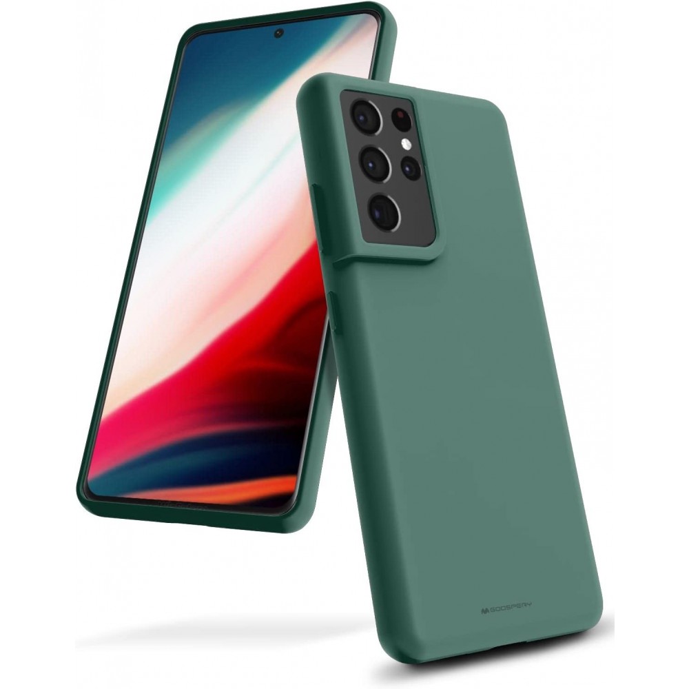 Žalias dėklas "Mercury Silicone Case" telefonui Samsung Galaxy A175 A17 4G / A176 A17 5G / A185 A18 4G / A186 A18 5G