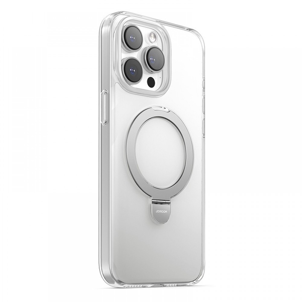 Skaidrus dėklas/stovas "Joyroom JR-BP004 Magnetic Protective Phone Case With Holder" telefonui iPhone 15 Pro