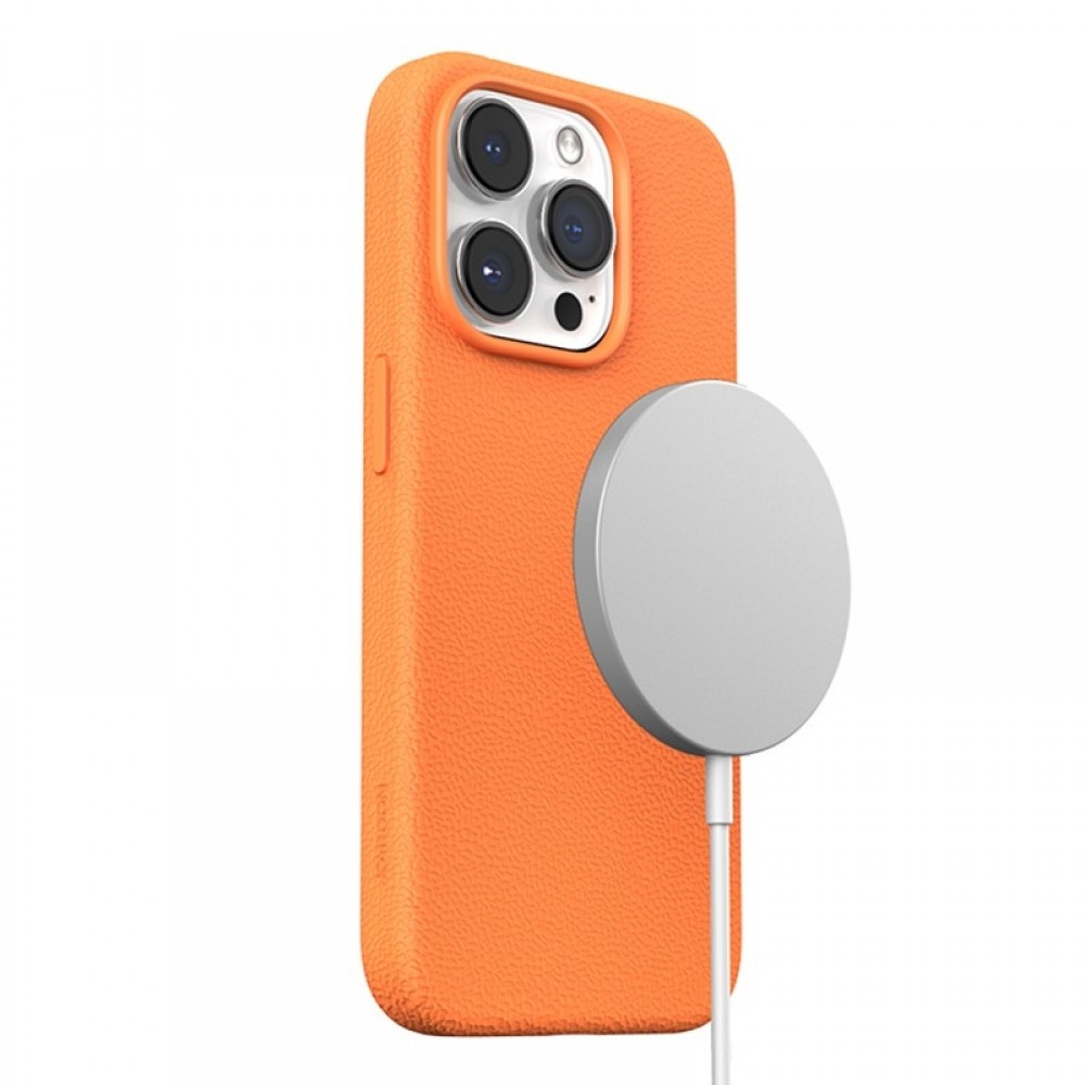 Oranžinis dėklas "Joyroom JR-BP006 Magnetic Protective Phone Case" telefonui iPhone 15 