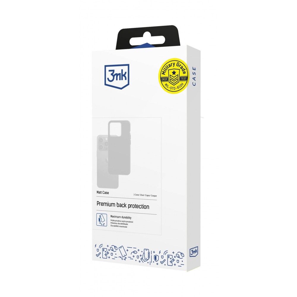 Juodas dėklas "3MK Clear Case 1,2mm" telefonui Xiaomi Redmi Note 14 4G