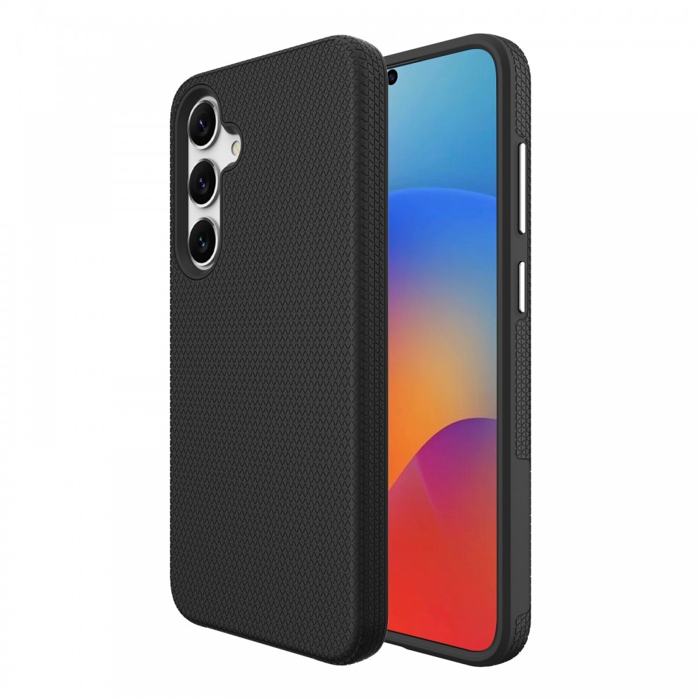 Juodas dėklas "Perfectionists Triangle Case" telefonui Samsung Galaxy S24 FE