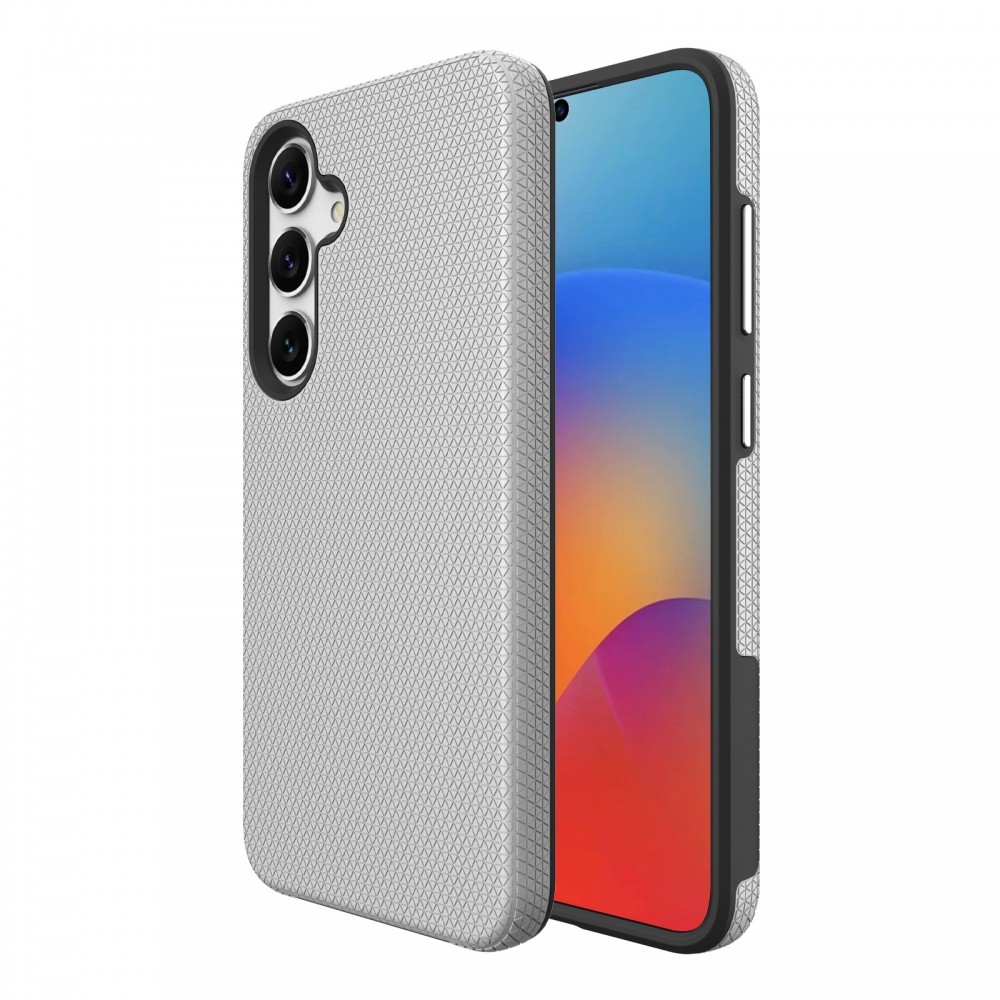Sidabro spalvos dėklas "Perfectionists Triangle Case" telefonui Samsung Galaxy S911 S23 5G