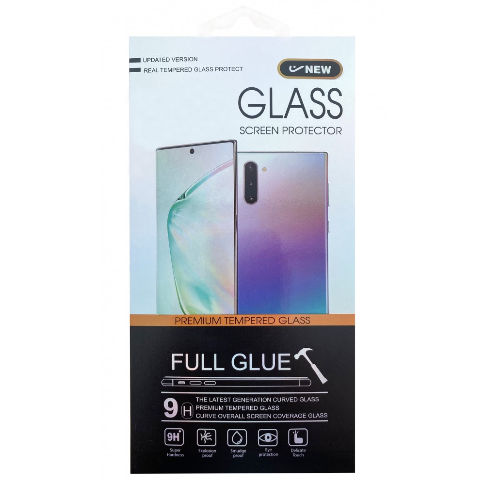 Apsauginis grūdintas stiklas ''5D Cold Carving'' telefonui Samsung A72 (lenktas juodais krašteliais)