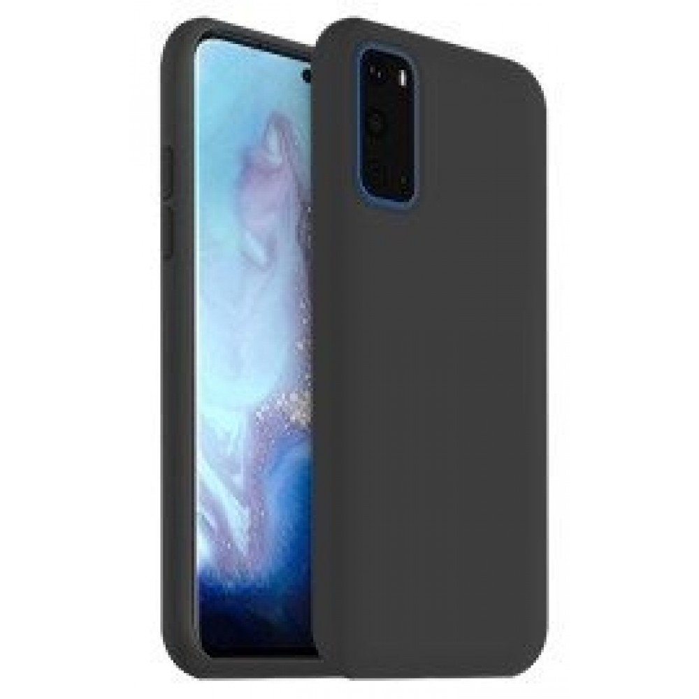 Juodas silikoninis dėklas "Liquid Silicone" 1.5mm telefonui Samsung Galaxy G981 S20