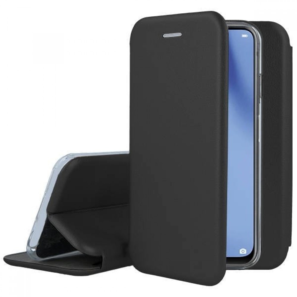 Juodos spalvos atverčiamas dėklas "Book elegance" telefonui Samsung S6 (G920)