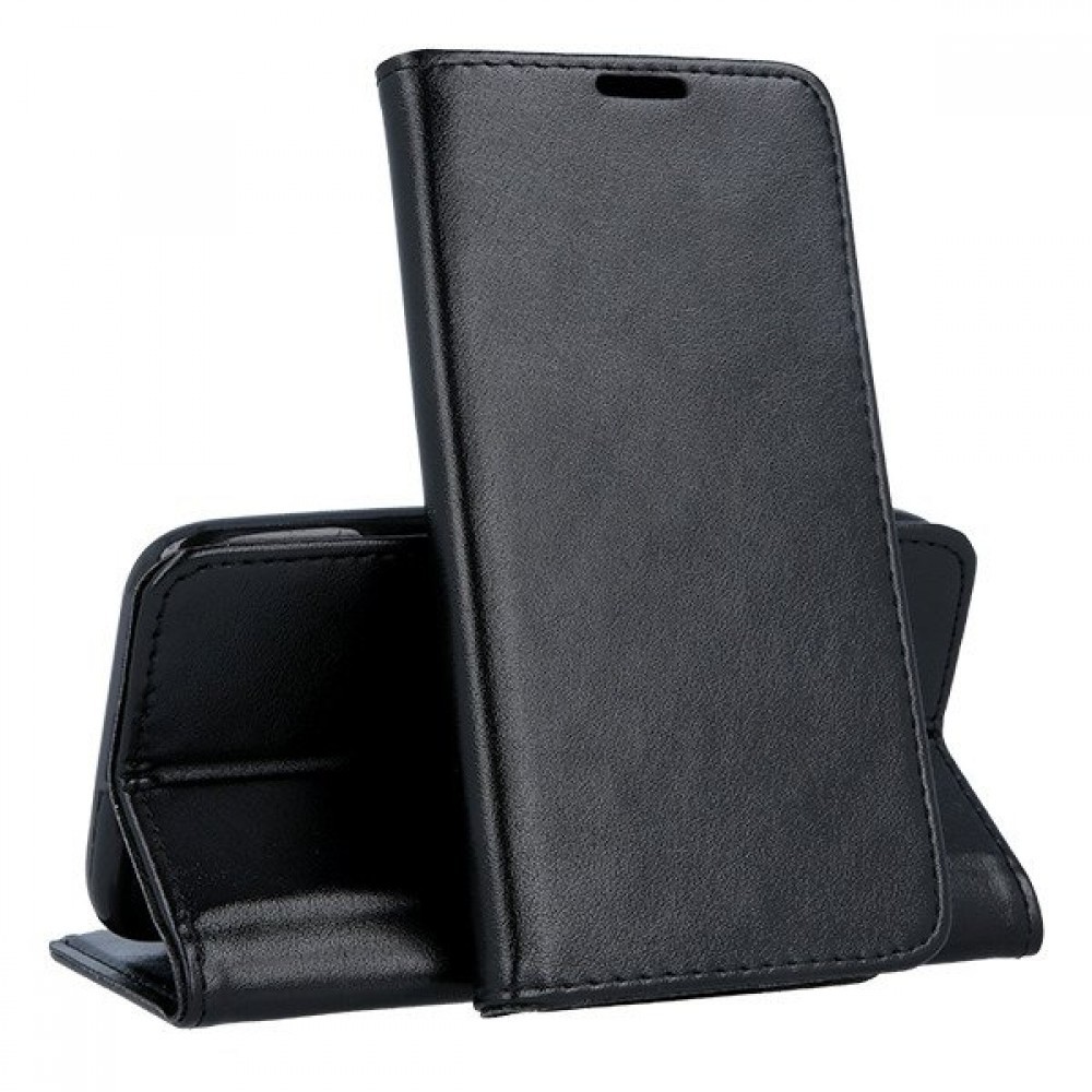Juodos spalvos atverčiamas dėklas "Magnetic book" telefonui Xiaomi Redmi 9T / Poco M3