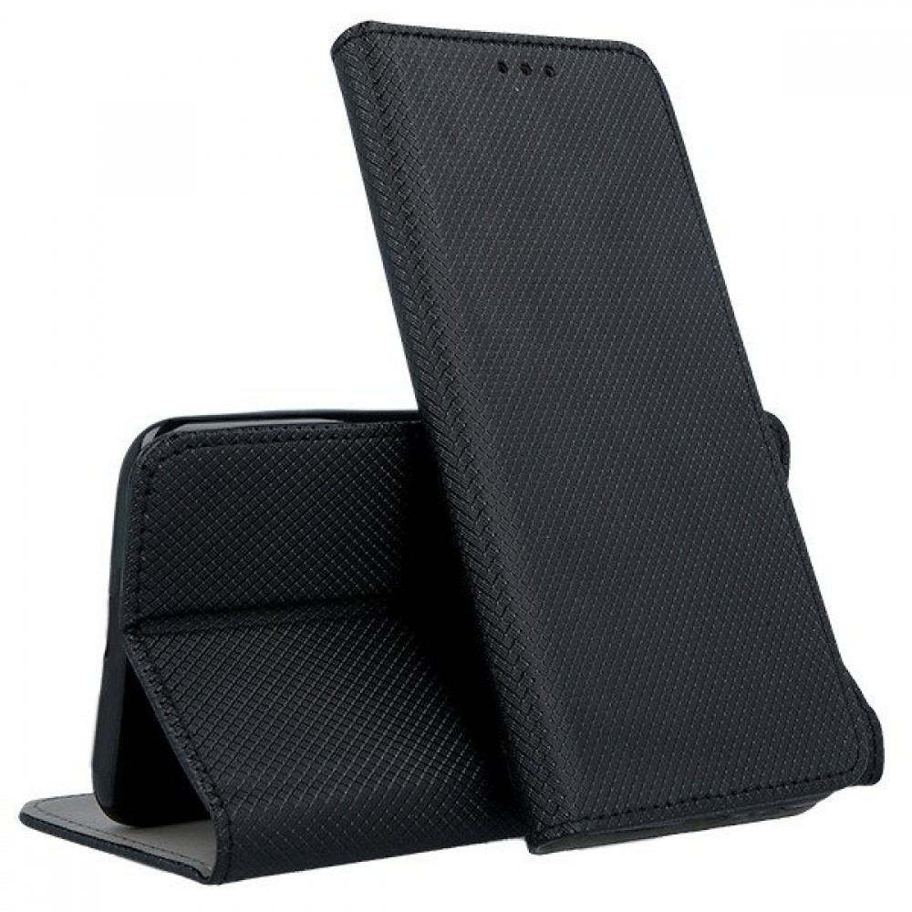 Juodos spalvos atverčiamas dėklas "Smart Magnet" telefonui Samsung Galaxy A202 A20e 