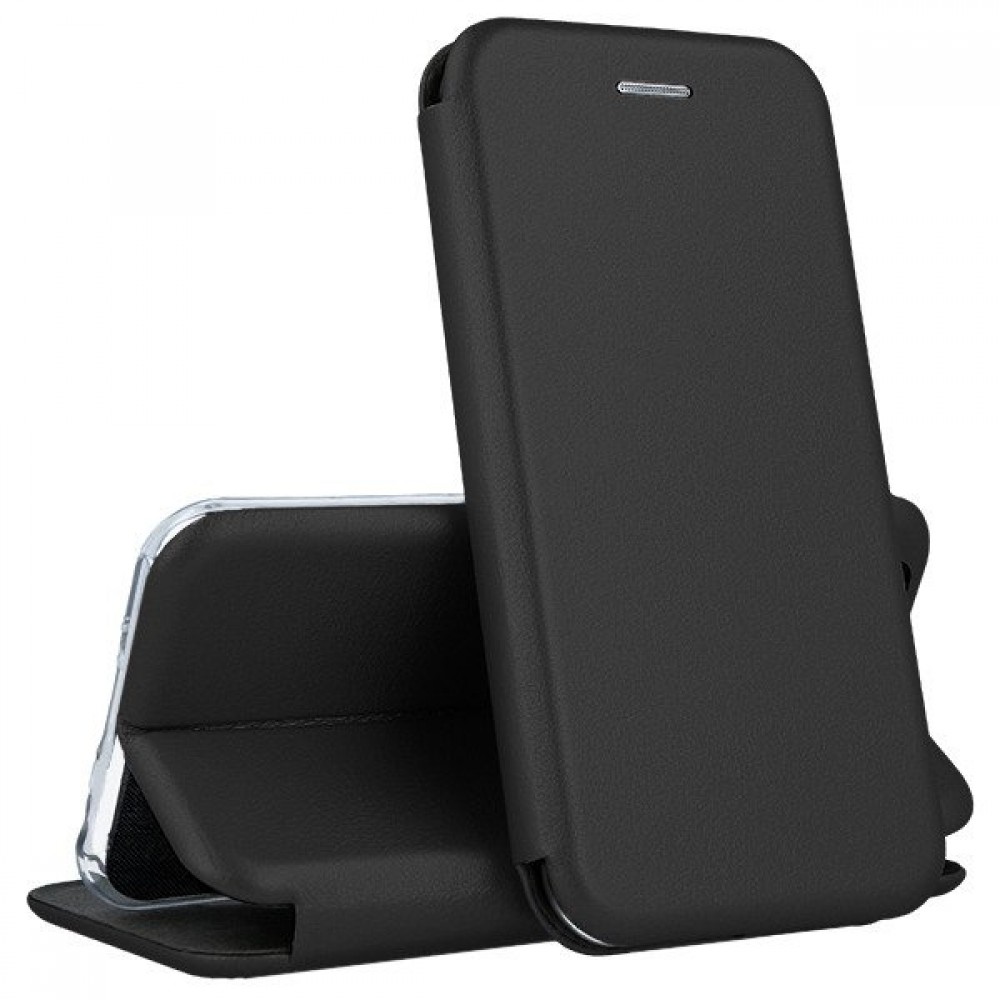 Juodos spalvos atverčiamas dėklas "Book elegance" telefonui Xiaomi Redmi Note 9