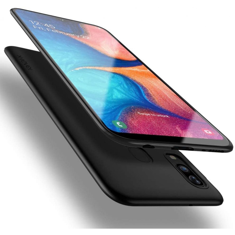 Juodos spalvos dėklas X-Level "Guardian" telefonui Samsung Galaxy A20e (A202)