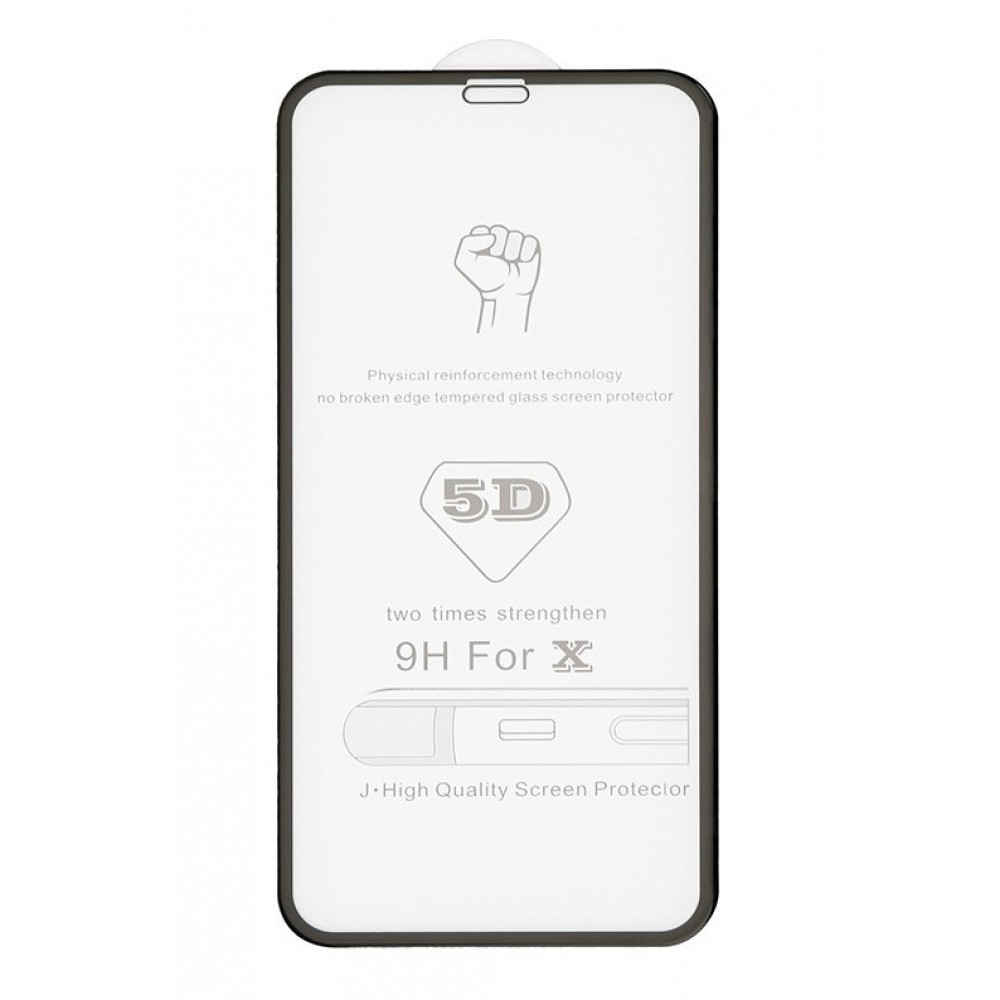 Apsauginis stikliukas juodais kraštais telefonui iPhone 11 / XR