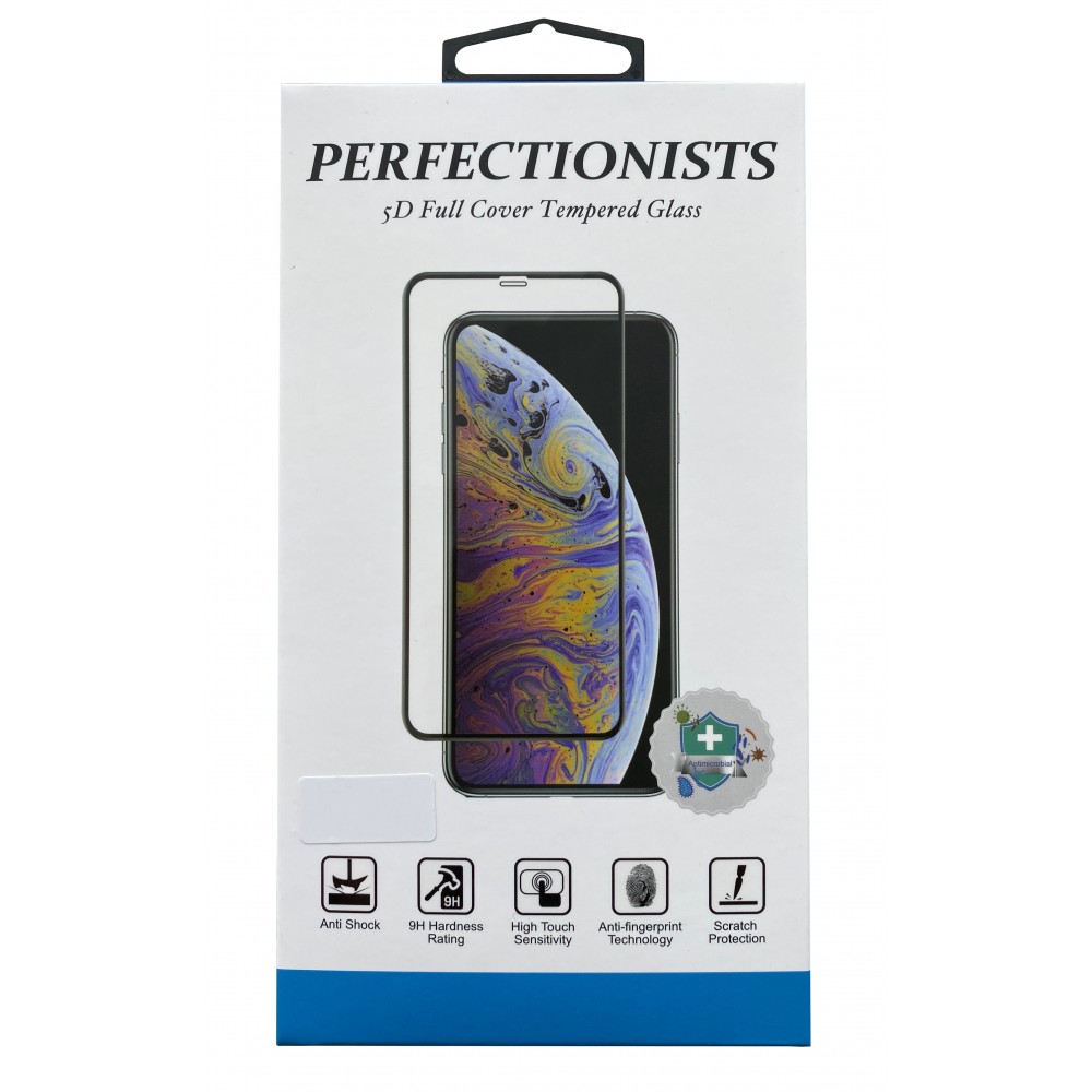 LCD apsauginis stikliukas "Perfectionists 5D" telefonui Xiaomi Redmi Note 9 (lenktas, juodais krašteliais)