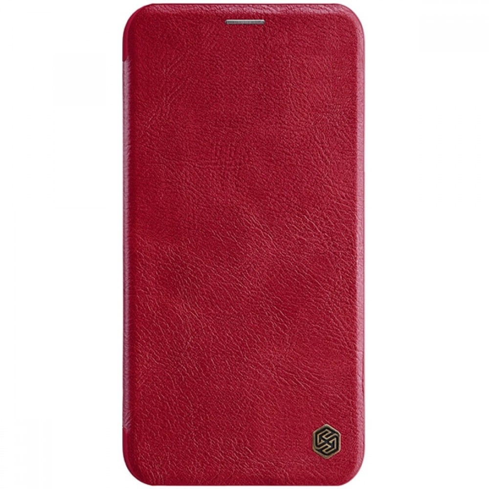 Odinis raudonas atverčiamas dėklas "Nillkin Qin" telefonui Apple iPhone 11 Pro