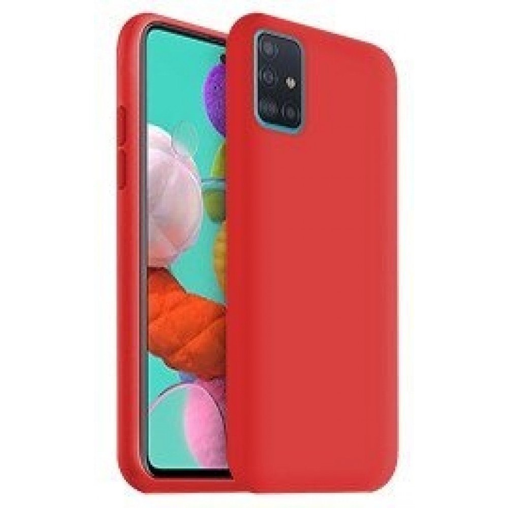 Raudonos spalvos silikoninis dėklas "Liquid Silicone" 1.5mm telefonui Samsung Galaxy A715 A71