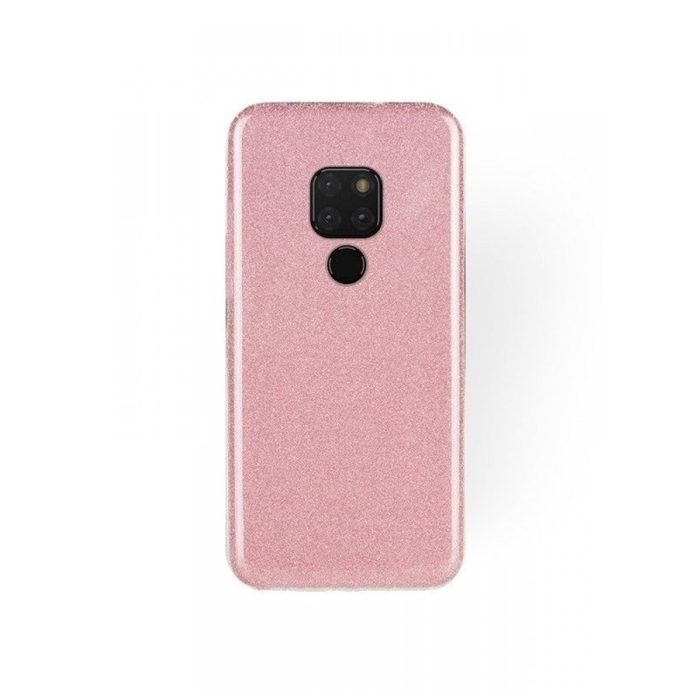 Rožinis blizgantis silikoninis dėklas Huawei Mate 20 telefonui "Shining"