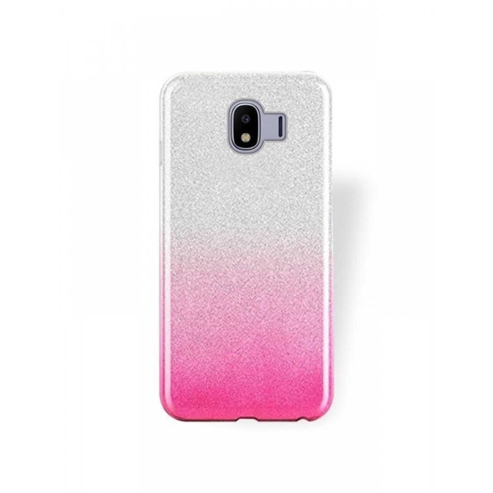 Rožinis blizgantis silikoninis dėklas Samsung Galaxy J400 J4 2018 telefonui "Bling"