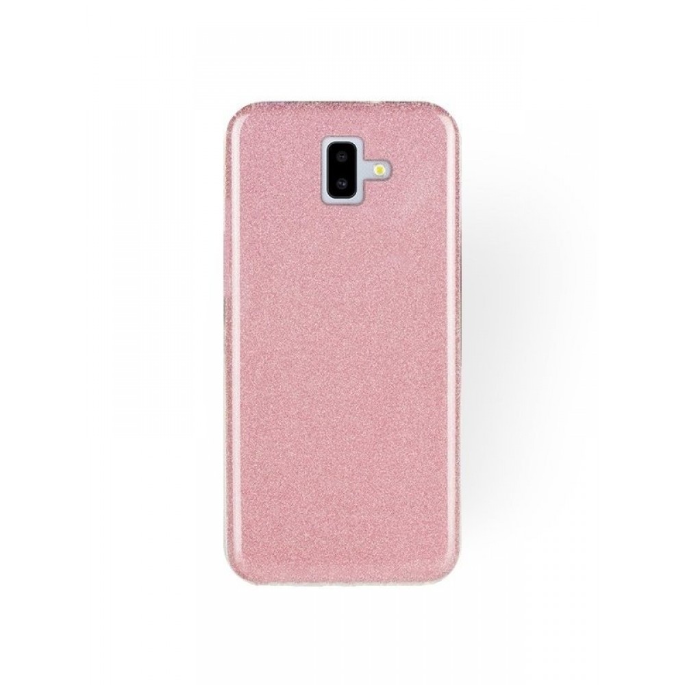 Rožinis blizgantis silikoninis dėklas Samsung Galaxy J610 J6 Plus 2018 telefonui "Shining"
