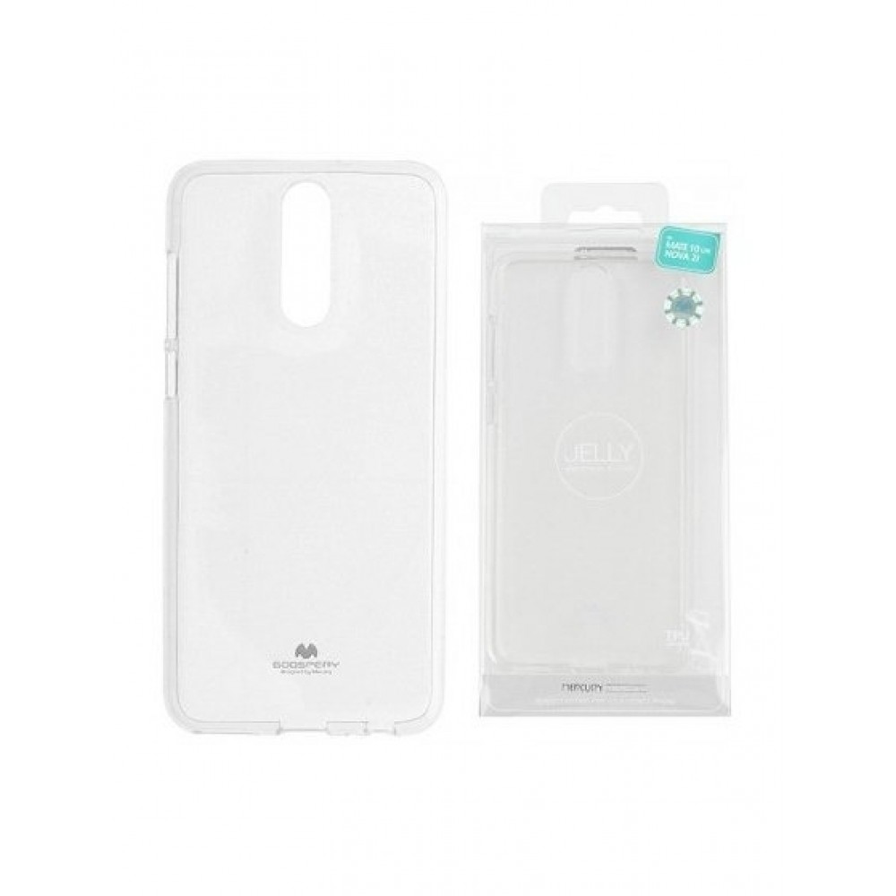 Skaidrus silikoninis dėklas Huawei Mate 10 Lite telefonui "Mercury Goospery Jelly Clear"