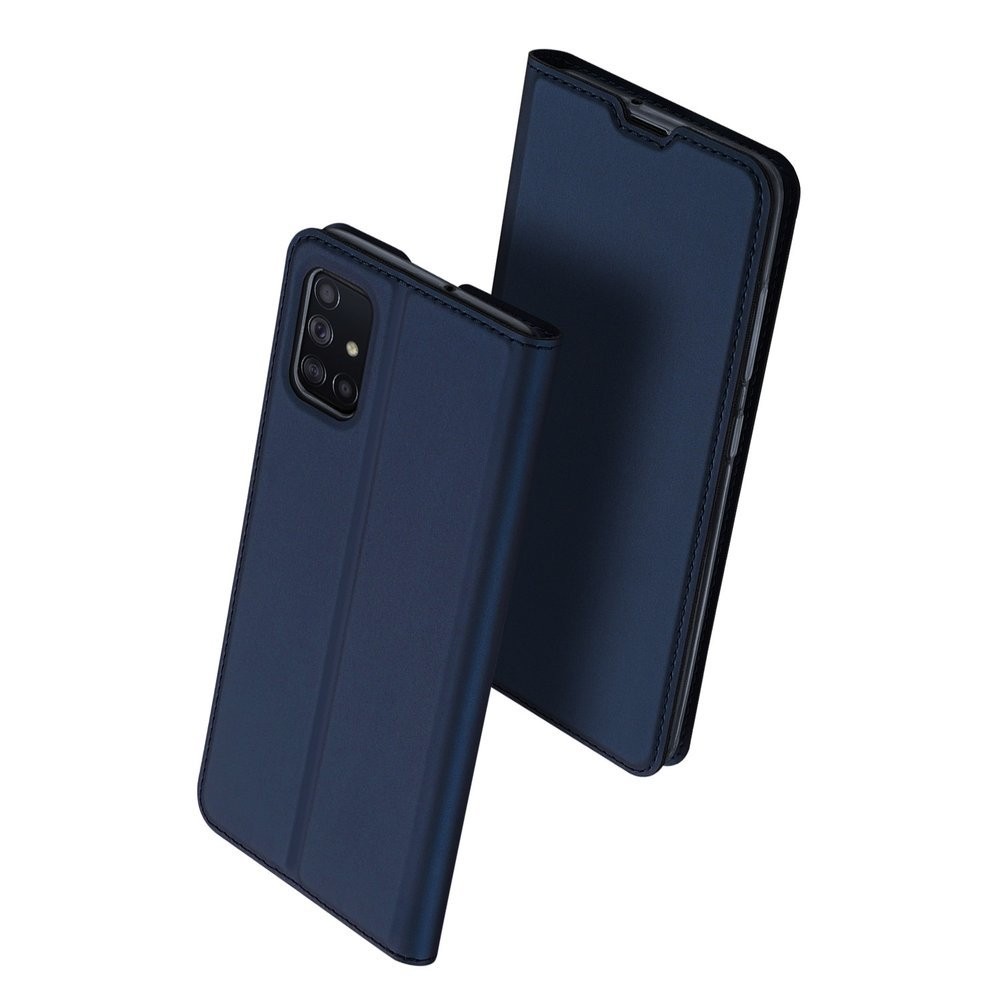 Tamsiai mėlynas atverčiamas dėklas Dux Ducis "Skin" telefonui Samsung Galaxy A71 