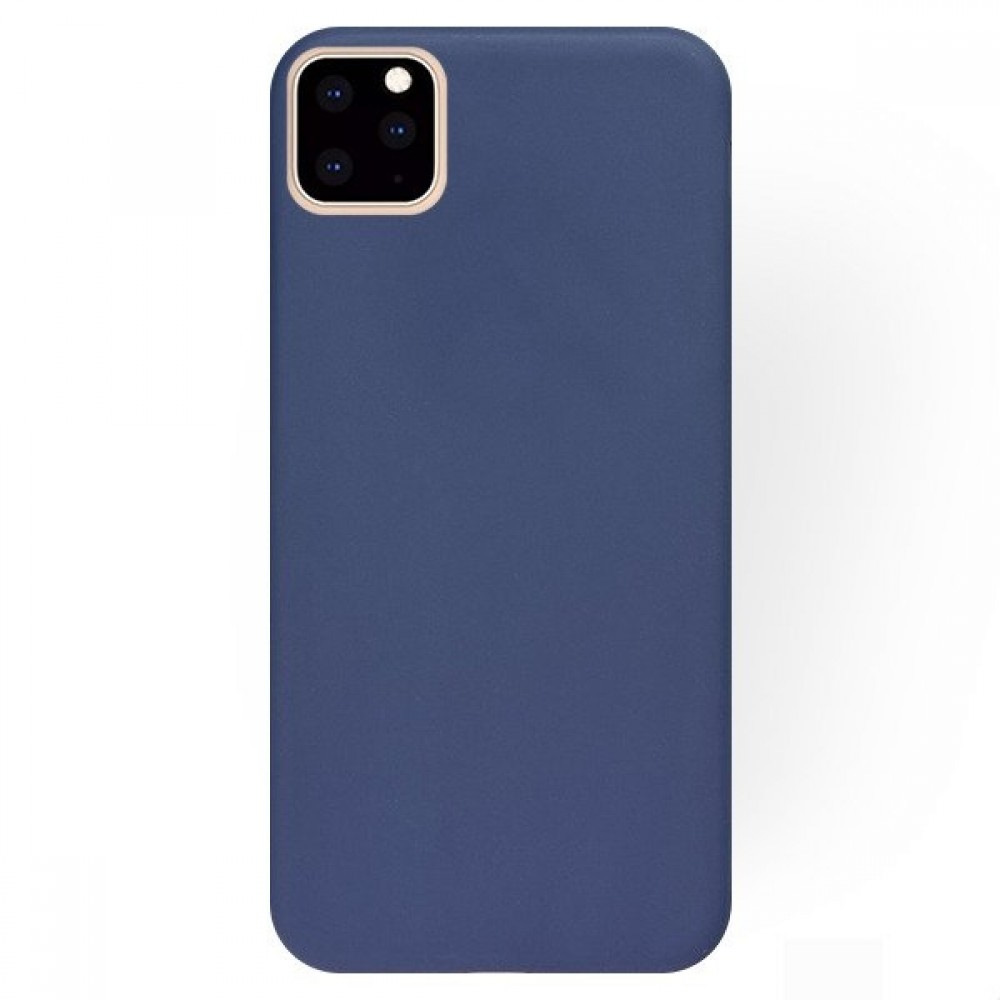 Tamsiai mėlynas silikoninis dėklas Apple iPhone 11 Pro telefonui "Liquid Silicone" 2.0mm
