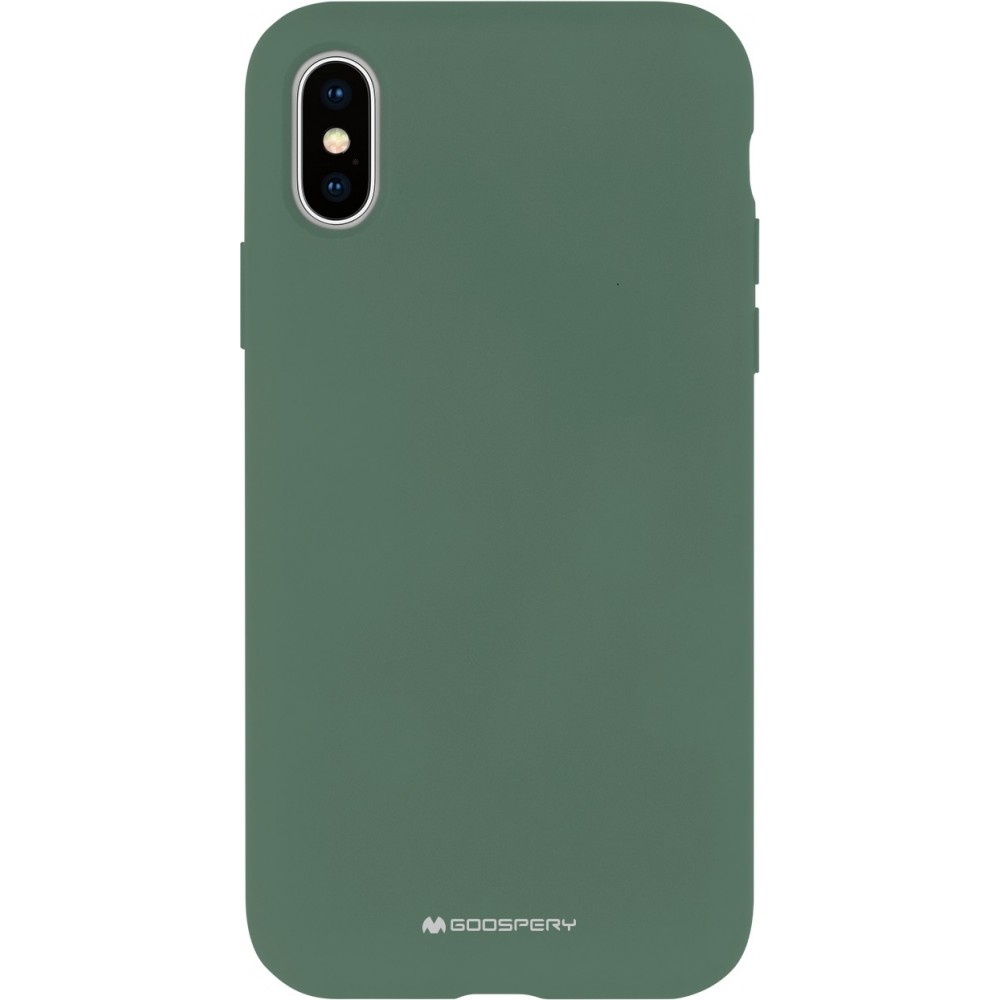 Tamsiai žalias silikoninis dėklas Mercury ''Silicone Case'' telefonui Samsung S21