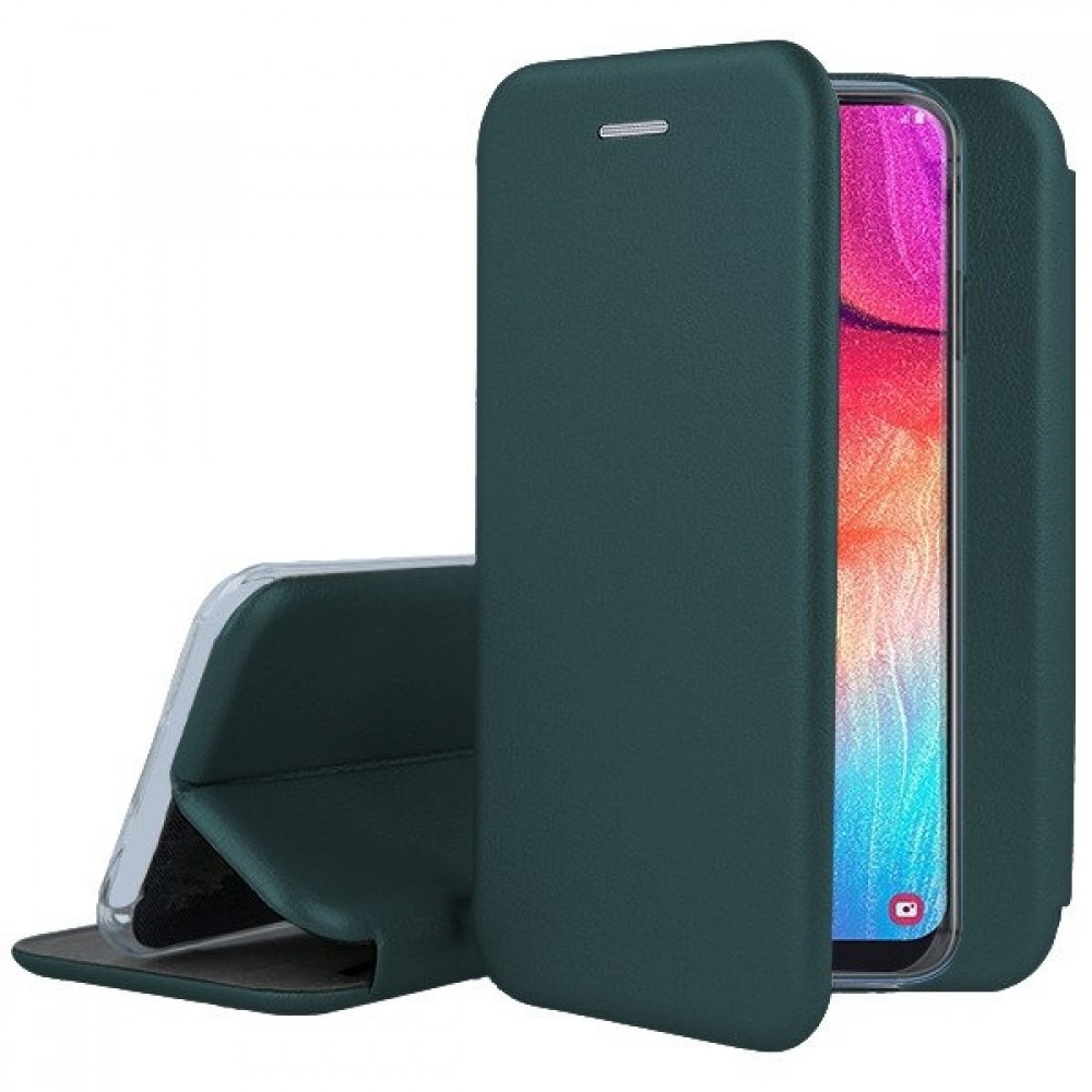 Tamsiai žalios spalvos atverčiamas dėklas "Book Elegance" telefonui Samsung Galaxy A515 A51 