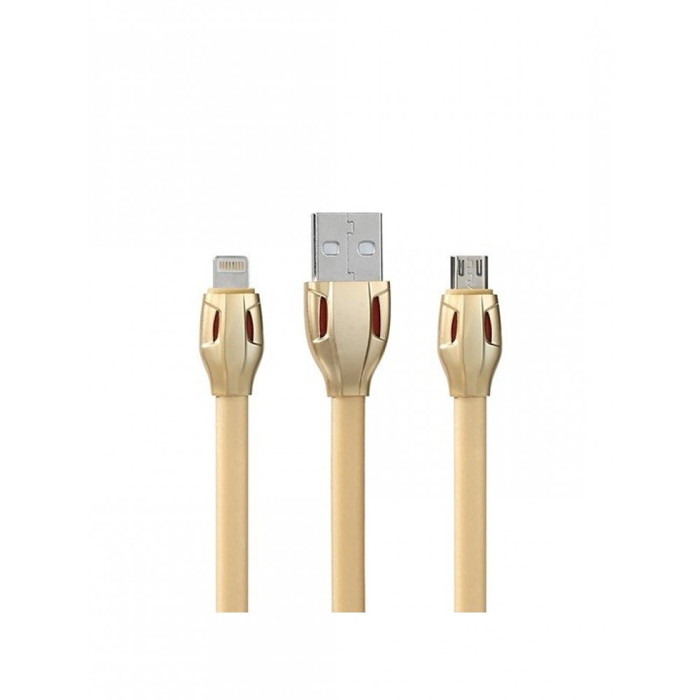 USB kabelis Remax RC-035m "Laser" "microUSB" aukso spalvos