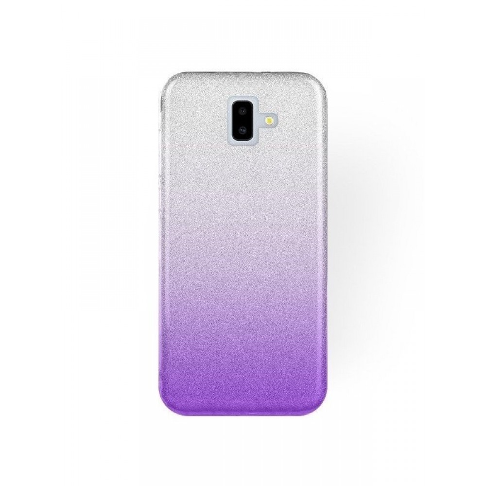 Violetinis blizgantis silikoninis dėklas Samsung Galaxy J610 J6 Plus 2018 telefonui "Bling"