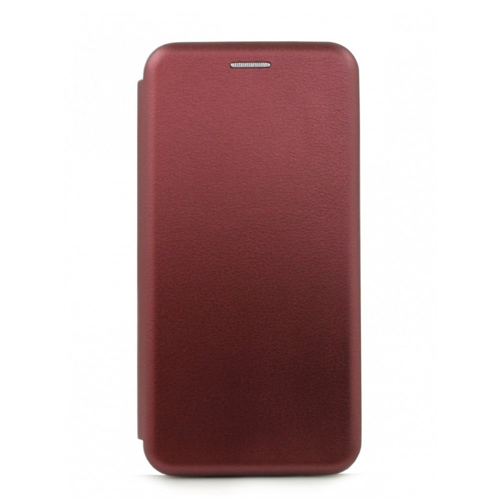 Vyno raudonos spalvos atverčiamas dėklas Huawei P30 telefonui "Book Elegance"