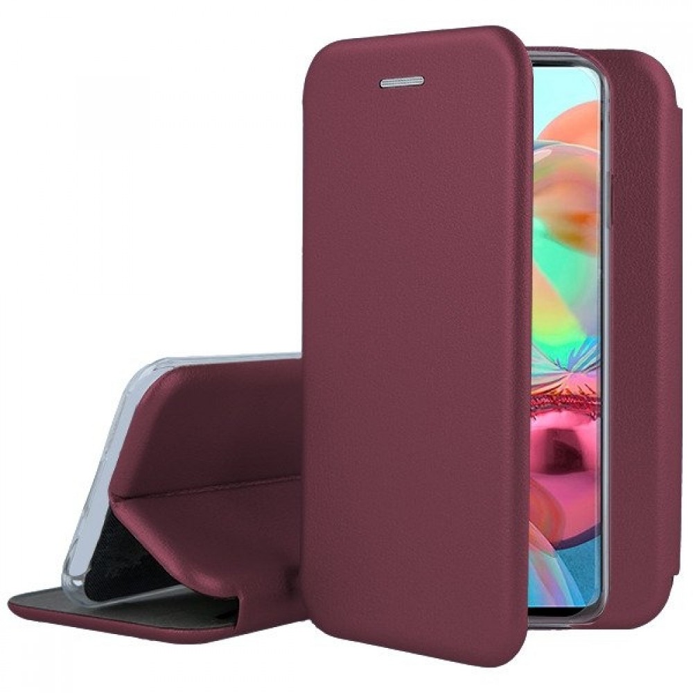 Vyno spalvos atverčiamas dėklas "Book Elegance" telefonui Samsung Galaxy A71 (A715)