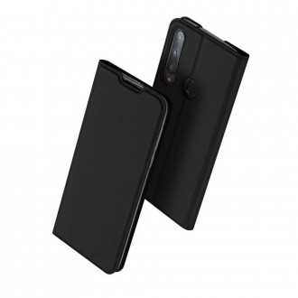 Juodas atverčiamas dėklas Dux Ducis ''Skin Pro" telefonui Huawei P40 Lite E