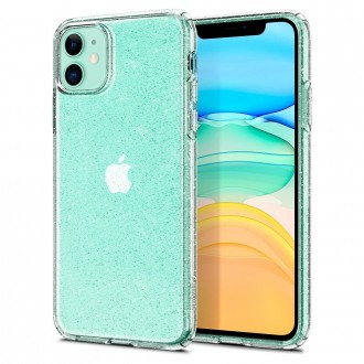 Skaidrus dėklas su blizgučiais "Spigen Liquid Crystal Glitter" telefonui Apple Iphone 11